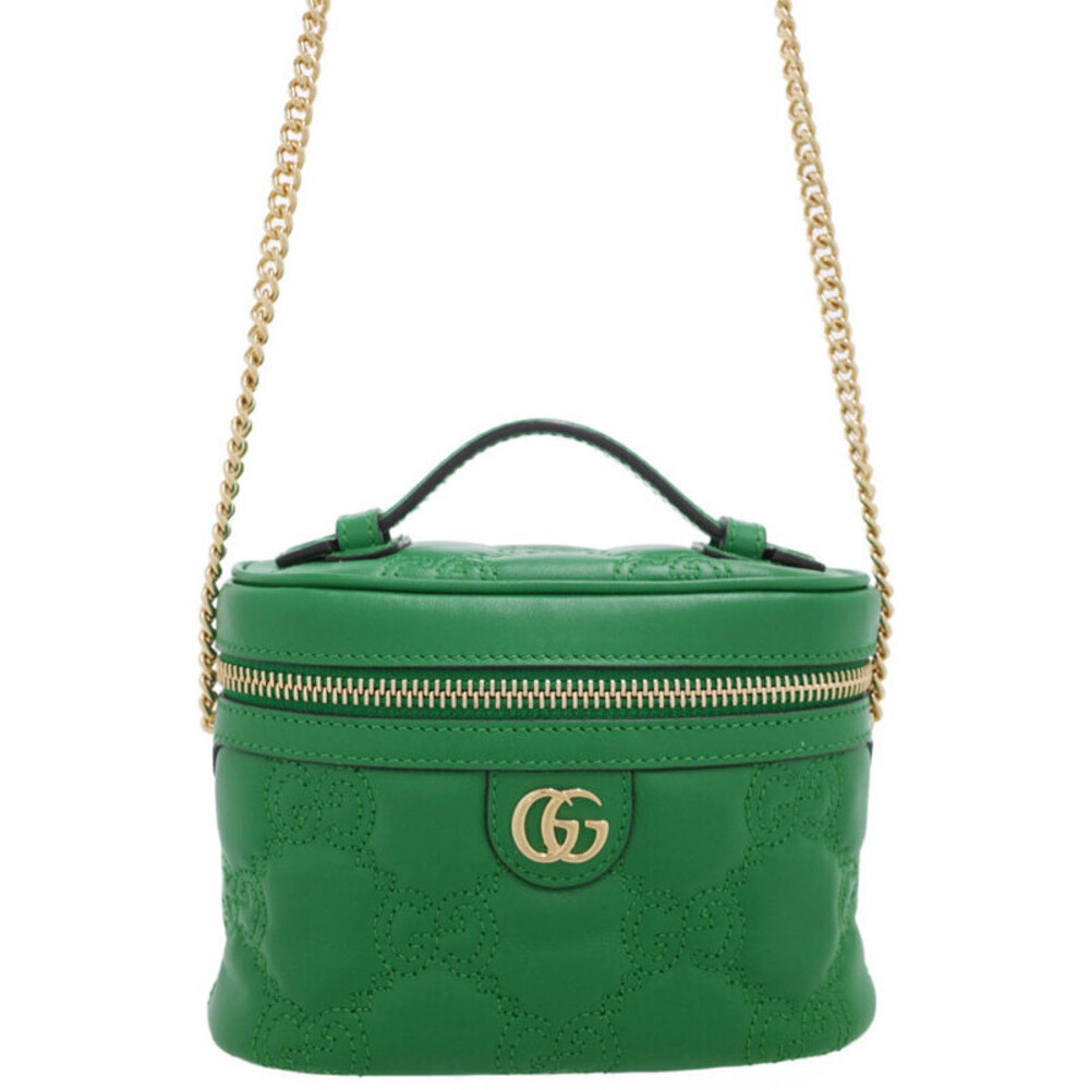 GUCCI GG Matelasse Top Handle Bag Chain Shoulder